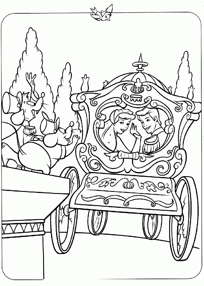 Coloriages Les Princesses Disney - Cendrillon - Dans Le serapportantà Dessin Enfant A Imprimer