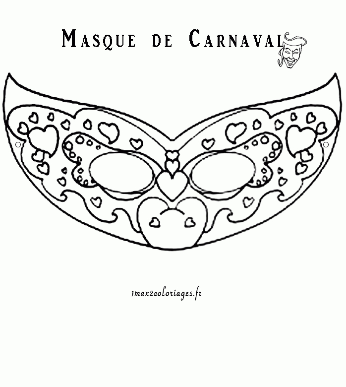 Coloriages Masques De Carnaval - Dessin Masque De Carnaval intérieur Masque À Colorier Gratuit