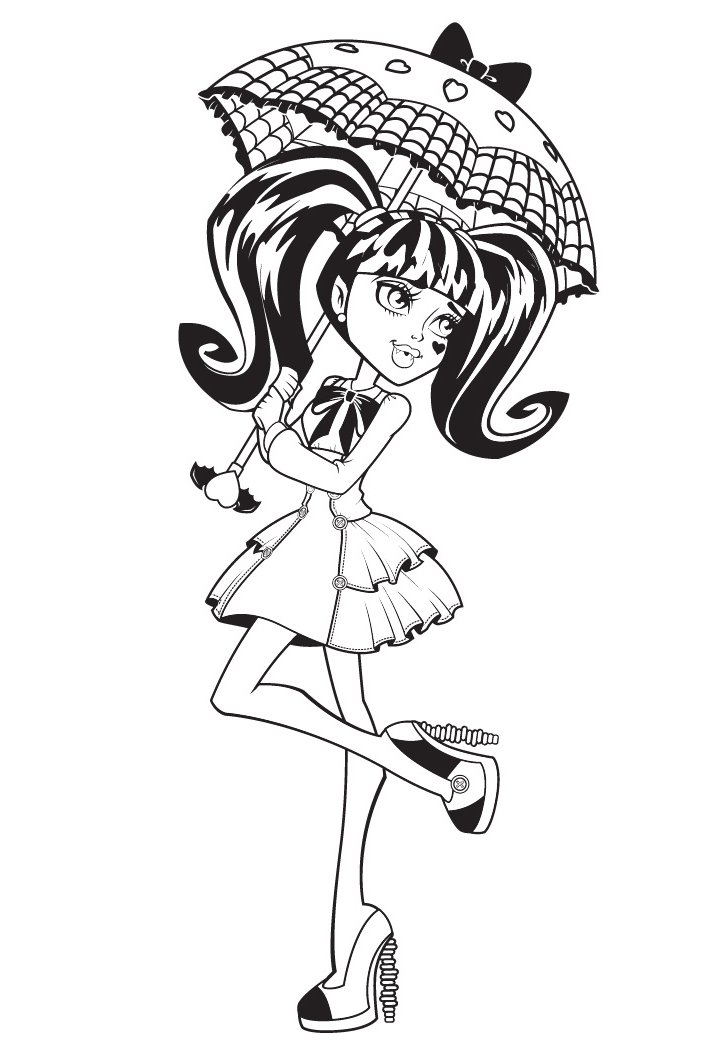 Coloriages Monster-High Gratuits À Imprimer Draculaura avec Coloriage De Perroquet A Imprimer Gratuit
