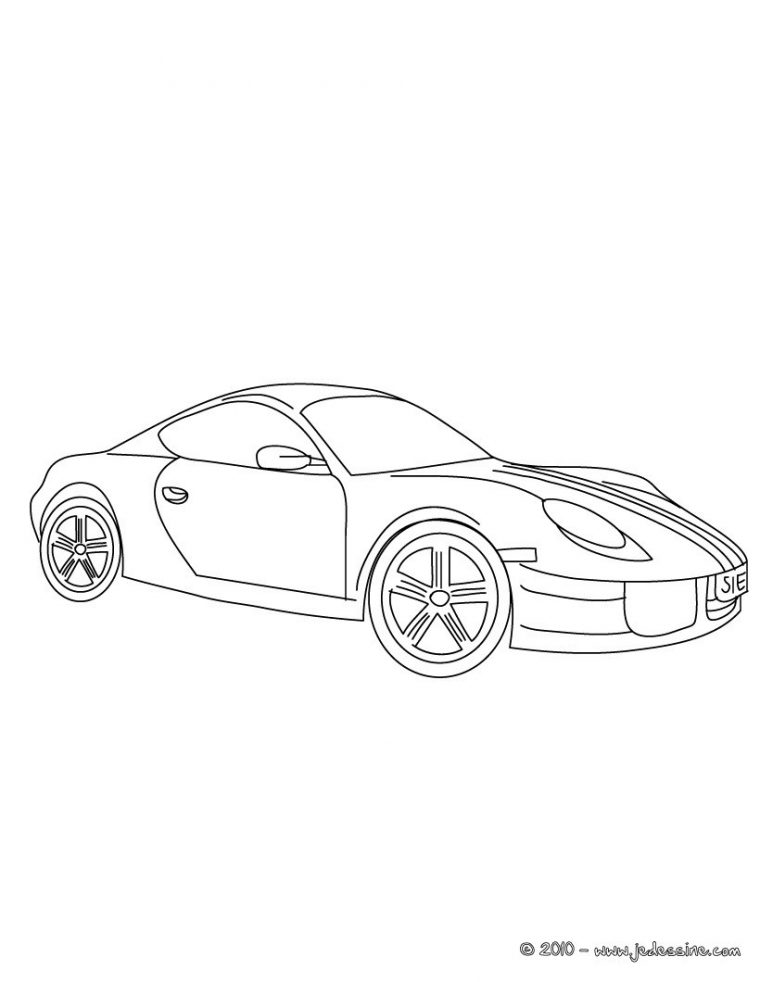 Coloriages Porsche Cayman – Fr.hellokids intérieur Coloriage Porsche A Imprimer