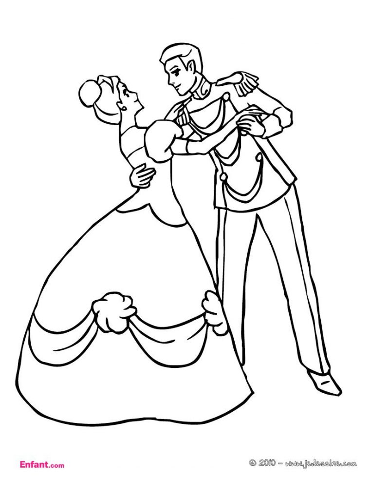 Coloriages Pour Fille: La Princesse Et Le Prince pour Princesse À Colorier Et Imprimer