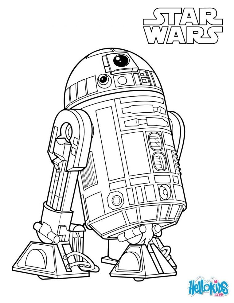 Coloriages R2-D2, Le Droïde De Luke Skywalker – Fr dedans Star Wars Dessin A Colorier