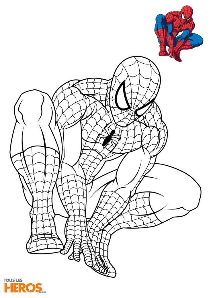 Coloriages Spiderman À Imprimer Sur Le Blog De Tlh - Visit concernant Coloriage De Spiderman Noir