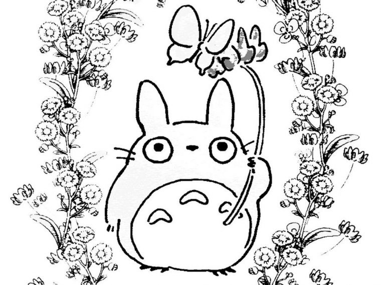 Coloringpages2015 Wp-Content Uploads 2014 08 Anime dedans Coloriage Totoro A Imprimer