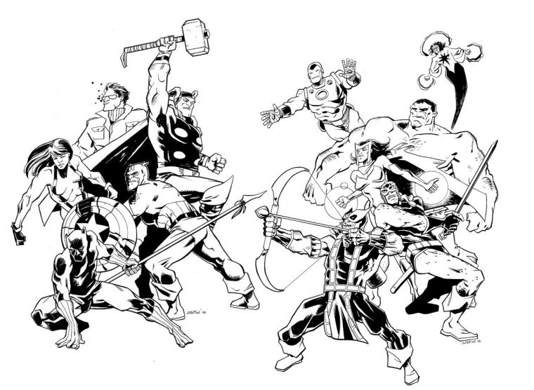 Comics Avengers 11 – Coloriage Avengers – Coloriages Pour à Coloriage Avengers