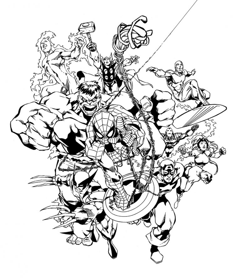 Comics Avengers 9 – Coloriage Avengers – Coloriages Pour destiné Coloriage Avangers