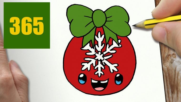 Comment Dessiner Boule De Noël Kawaii Étape Par Étape avec Image De Dessin De Noel