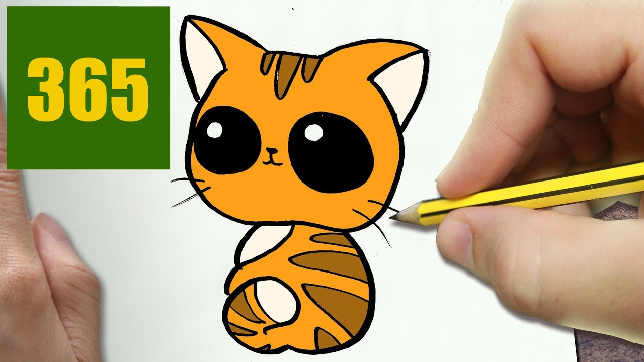 Comment Dessiner Chat Kawaii Étape Par Étape – Dessins avec Dessin Fée Facile