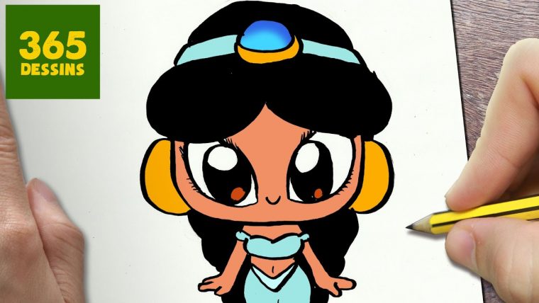 Comment Dessiner Jasmin Kawaii Étape Par Étape – Dessins destiné Dessin Coloriage