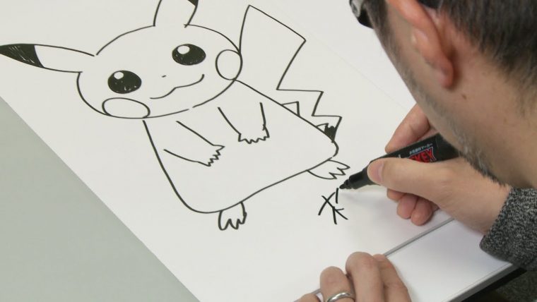 Comment Dessiner Pikachu Avec Ken Sugimori, Le Directeur tout Modele De Pokemon A Dessiner