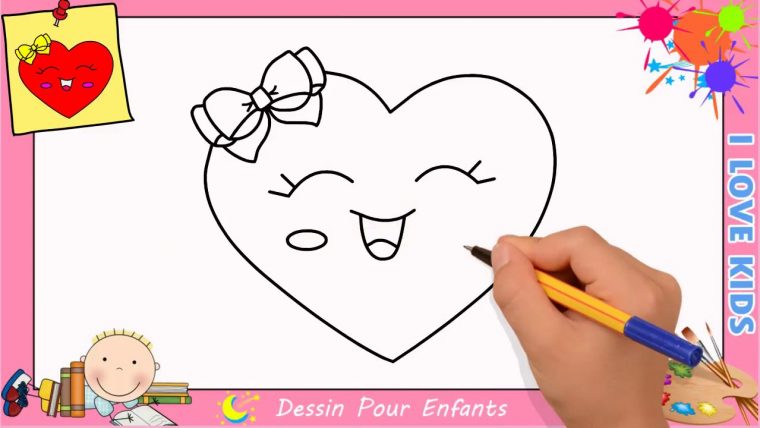 Comment Dessiner Un Coeur Emoji Kawaii & Facilement Pour concernant Comment Dessiner Un Diable Facilement