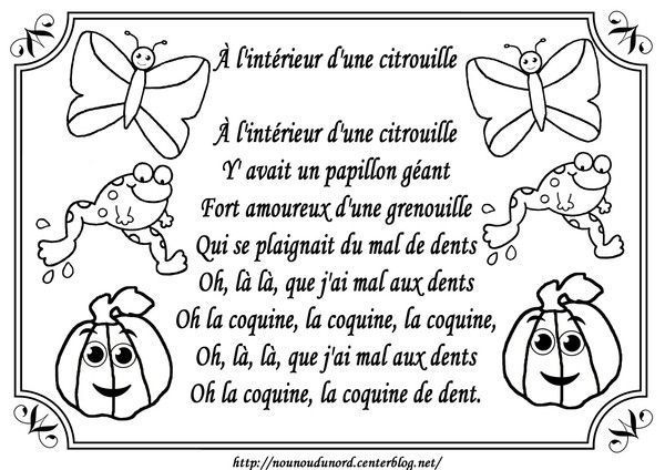 Comptine À L'Interieur D'Une Citrouille – Centerblog à Comptine Papillon Comptine À L'Interieur D'Une Citrouille – Centerblog à Comptine Papillon