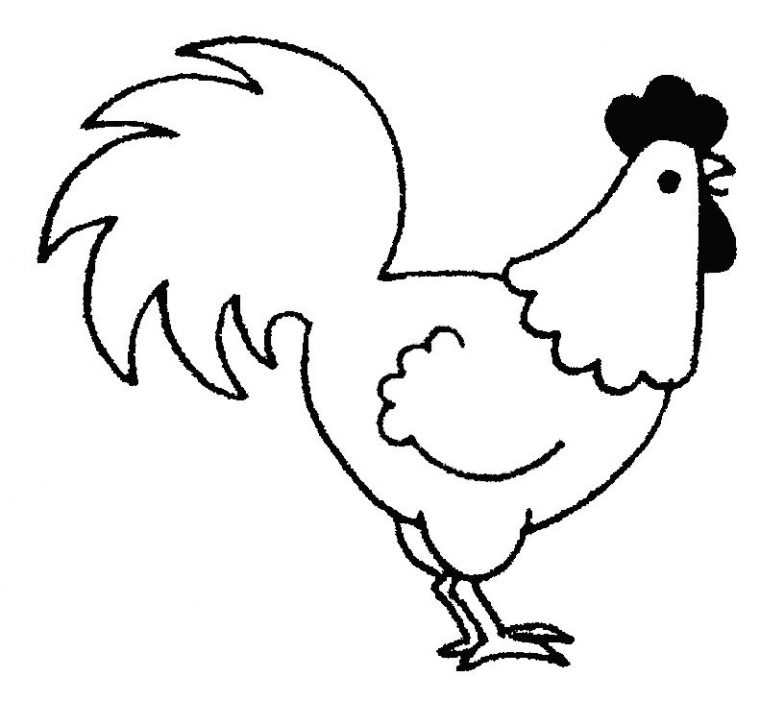 Coq Coloriage | Roosters & Hens | Pinterest | Chicken dedans Dessin Poule Facile