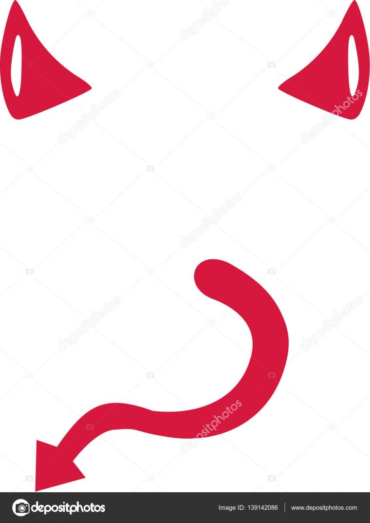 Cornes De Diable Avec Queue — Image Vectorielle Miceking encequiconcerne Dessin Du Diable