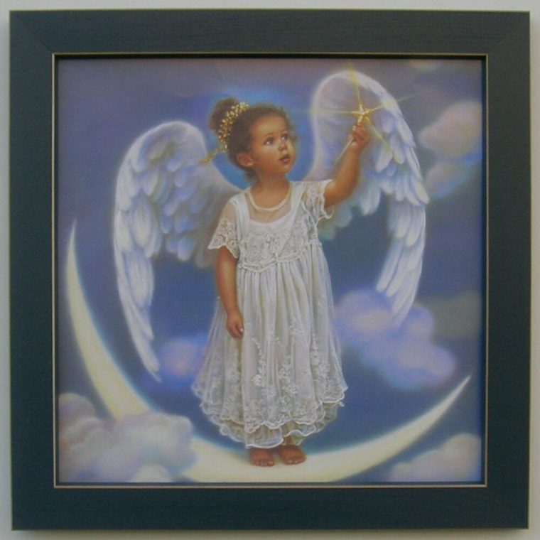 Country Little Angel 12 X 12 Framed Country Picture Print concernant Little Angel