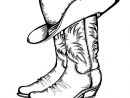 Cowboy Hat, : Cowboy Boots And Hat Coloring Pages | Bottes serapportantà Dessin Chapeau De Cowboy