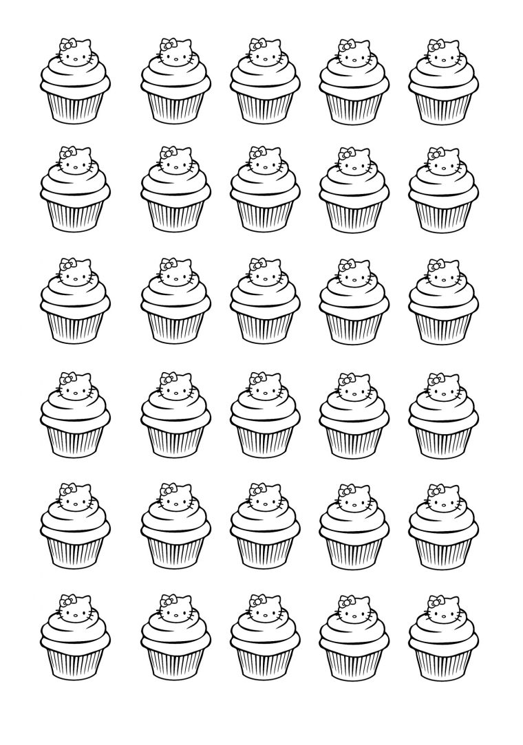 Cup Cakes – Coloriages Difficiles Pour Adultes : Coloriage dedans Coloriage Cupcake A Imprimer