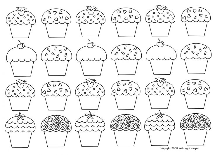 Cup Cakes – Coloring Pages For Adults : Coloring-Mosaique serapportantà Coloriage De Cupcake