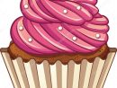 Cupcake Rose Dessin Animé — Image Vectorielle Memoangeles à Cup Cake Dessin