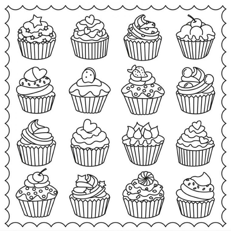 Cupcakes Colouring Page Coloring Page More Pins Like This encequiconcerne Coloriage De Cupcake