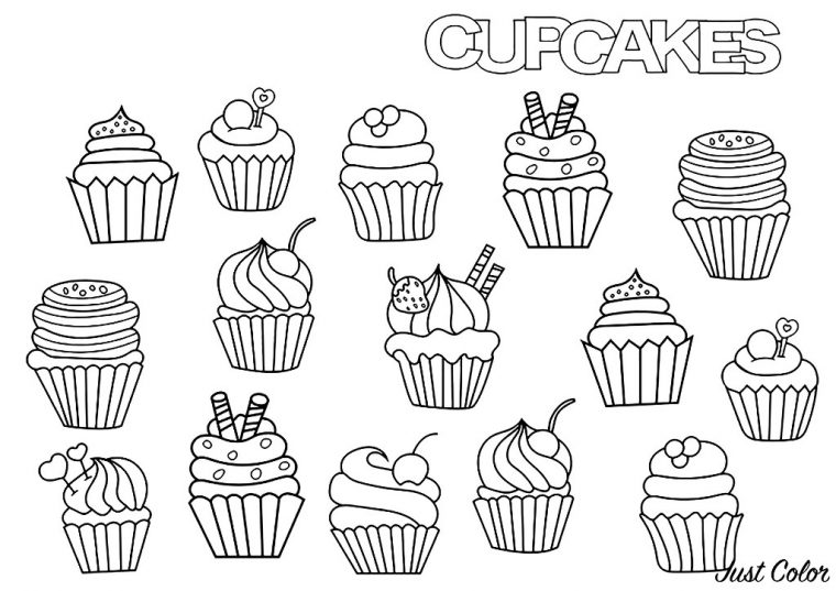 Cupcakes Doodle – Cupcakes Adult Coloring Pages dedans Coloriage De Cupcake