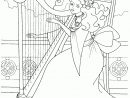 Раскраска Игра На Арфе | Раскраски Принцесс. Разукрашки И serapportantà Dessin Harpe