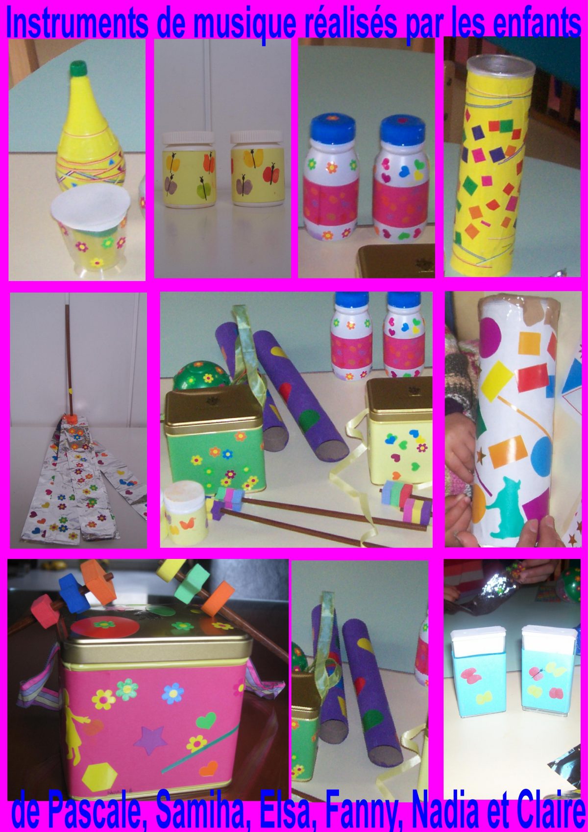 Des Instruments De Musique Avec Trois Fois Rien concernant Fabrication