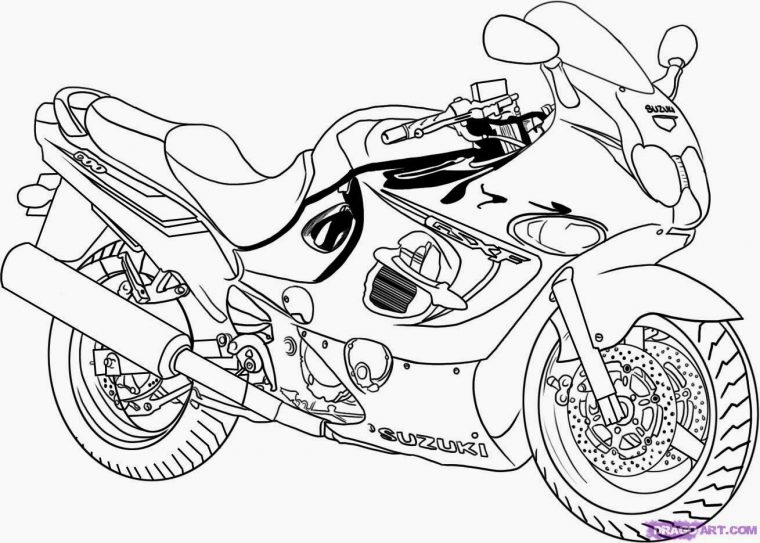 Dessin A Colorier De Moto concernant Coloriage Moto De Course A Imprimer Gratuit