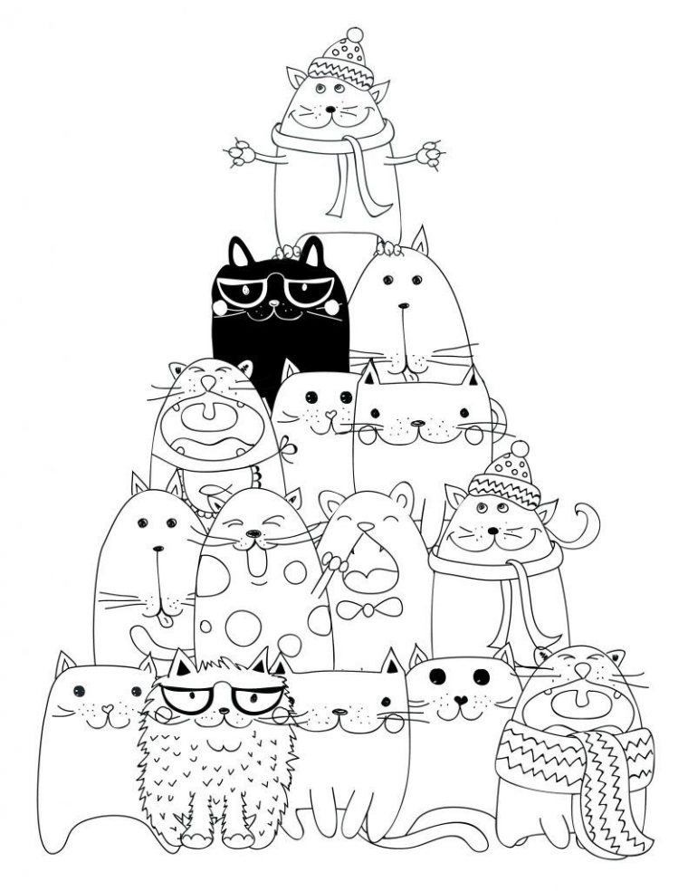 Dessin À Imprimer Pyramide Chat Coloriage | Cat Coloring encequiconcerne Dessin A Imprimer De Chat