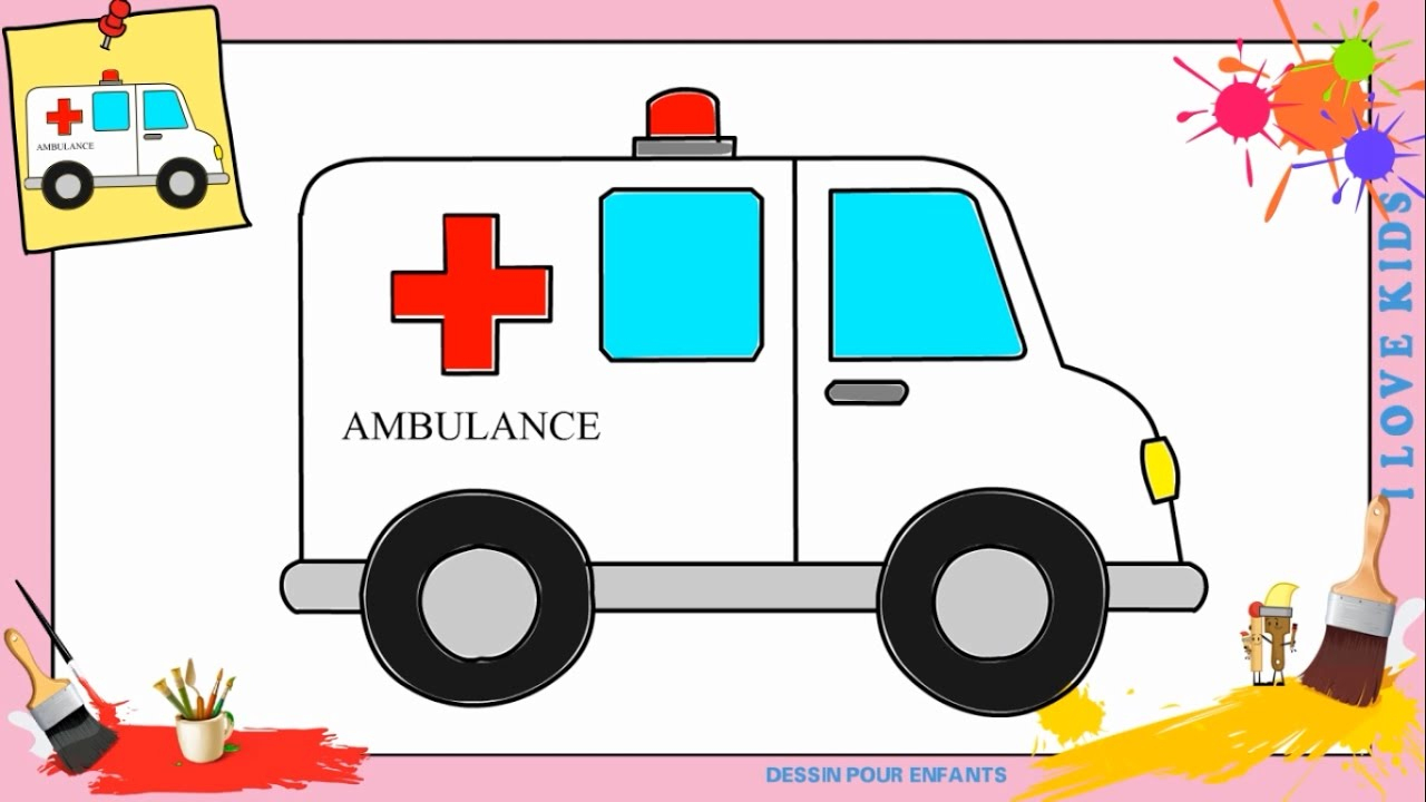 Dessin Ambulance - Comment Dessiner Une Ambulance serapportantà Voiture Facile À Dessiner