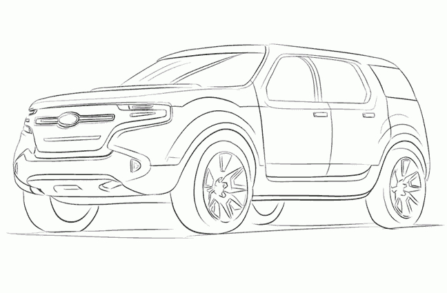 Dessin Coloriage Voiture 4X4 Land Rover – Ohbq pour Coloriage De 4X4