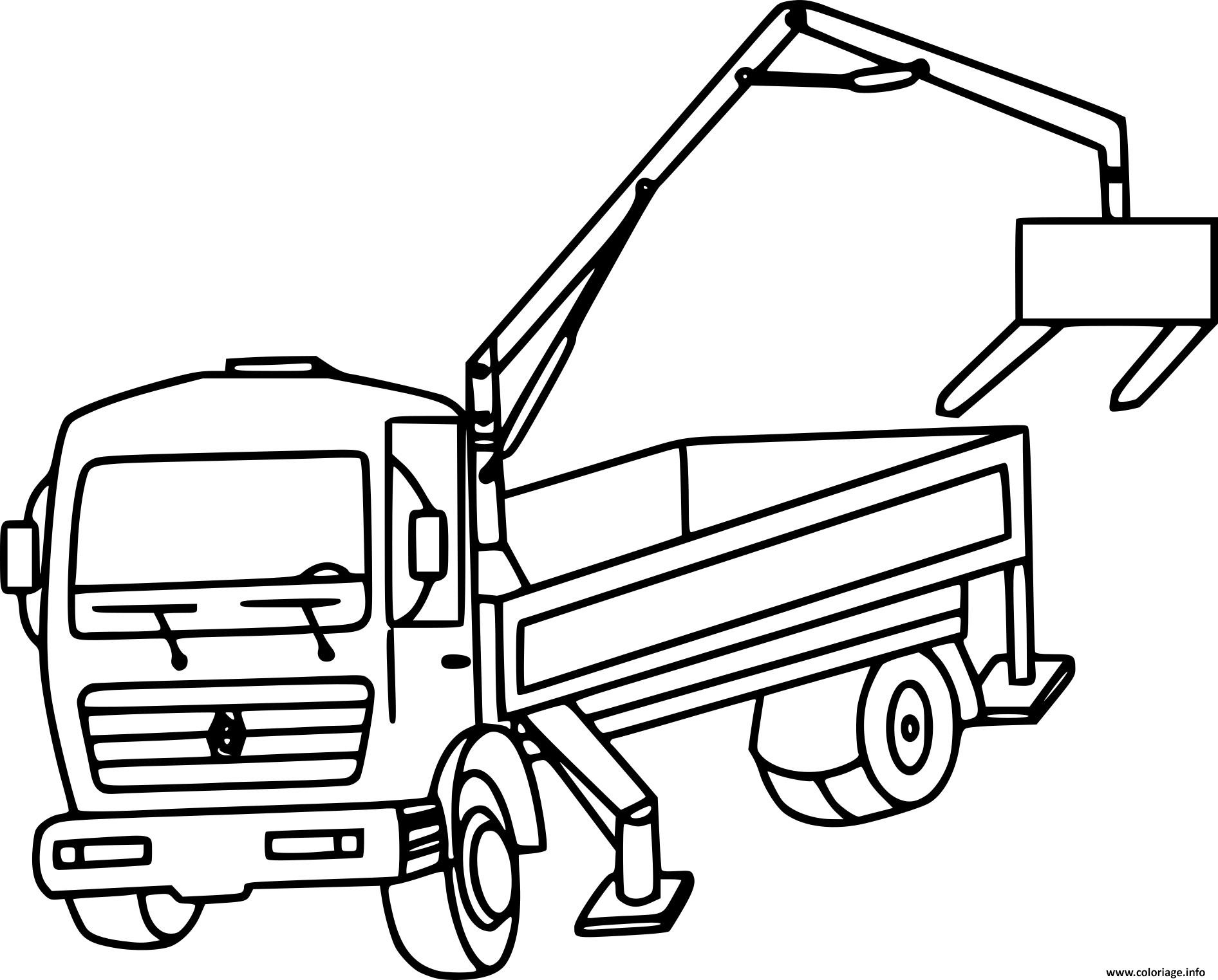 Dessin D Un Camion - Primanyc pour Coloriage Camion Grue