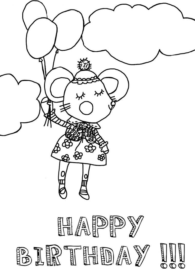 Dessin De Anniversaire Gratuit À Télécharger Et Colorier tout Dessin A Imprimer Joyeux Anniversaire