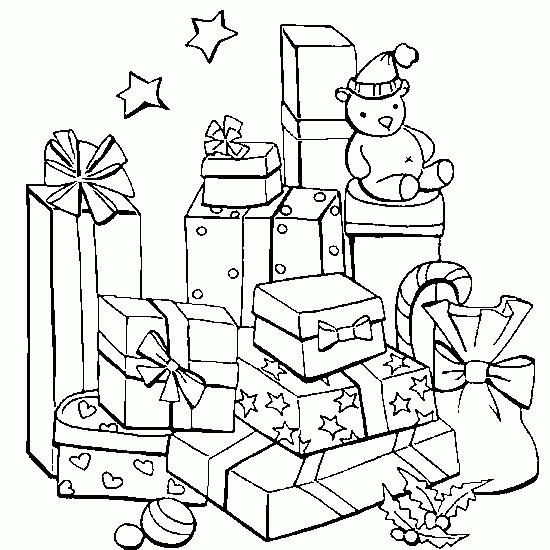 Dessin De Cadeaux – Coloriages De Noël À Imprimer dedans Dessin Cadeau De Noel