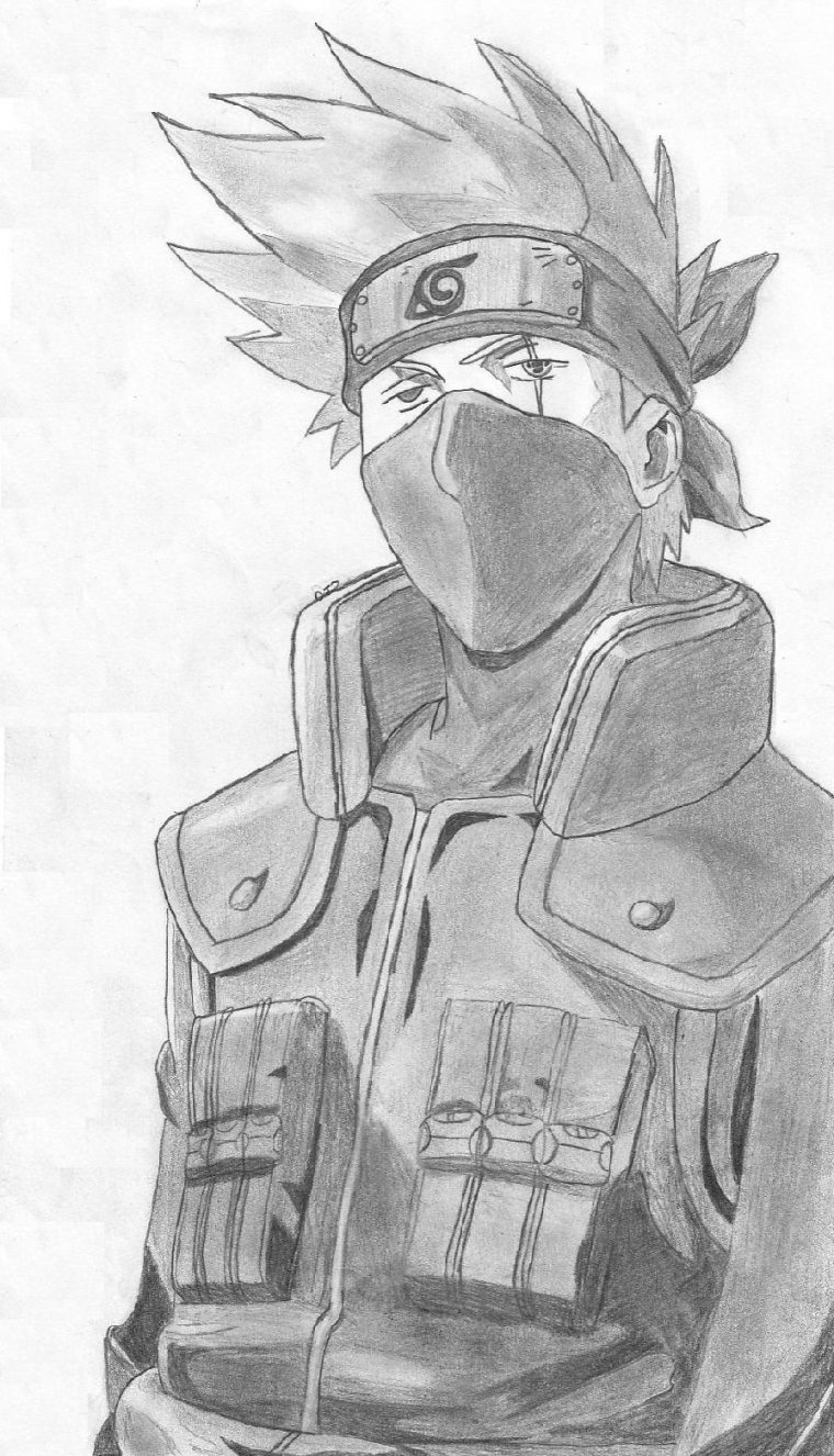 Dessin De Kakashi (2) tout Coloriage Naruto Et Kakashi