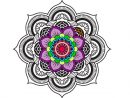 Dessin De Mandala Fleur Oriental Colorie Par Jodoci Le 12 concernant Mandala Colorié