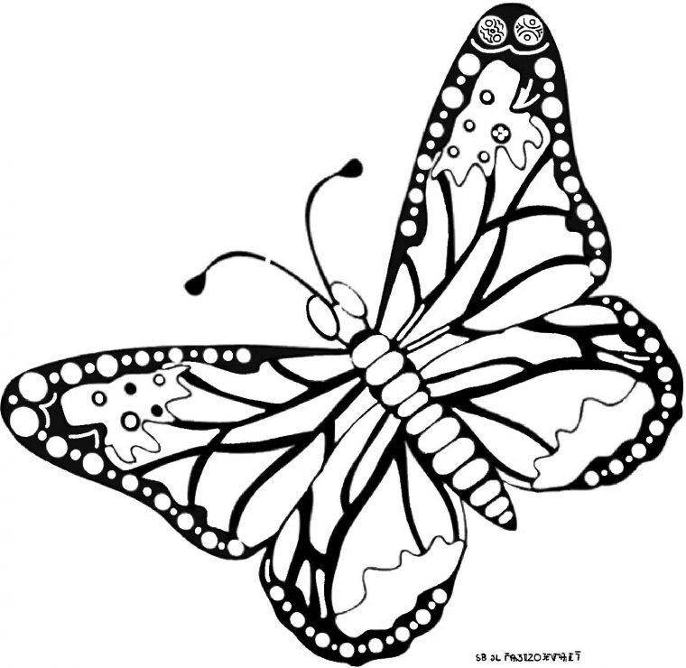 Dessin De Papillon Sur Une Fleur intérieur Dessin De Papillon En Couleur