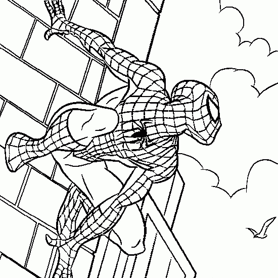Dessin De Spiderman Qui Surveille La Ville – Coloriages De concernant Coloriage En Ligne Hulk