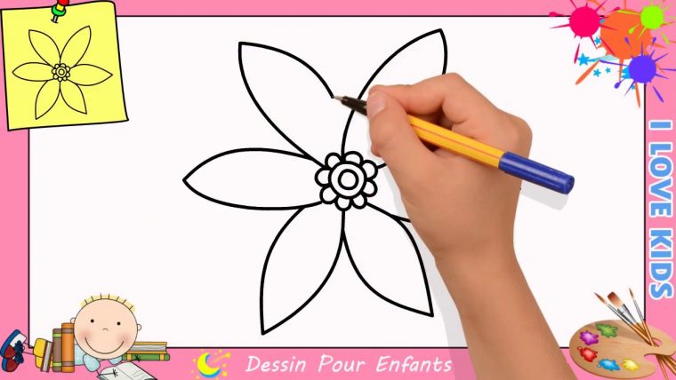 Dessin Facile Fleur Etape – Dessin Facile tout Comment Dessiner Un Diable Facilement