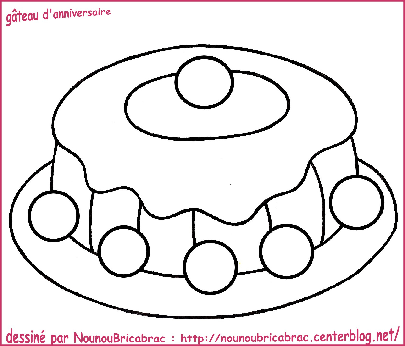 Dessin Gateau D'Anniversaire 3 Ans avec Gateau D Anniversaire À Imprimer