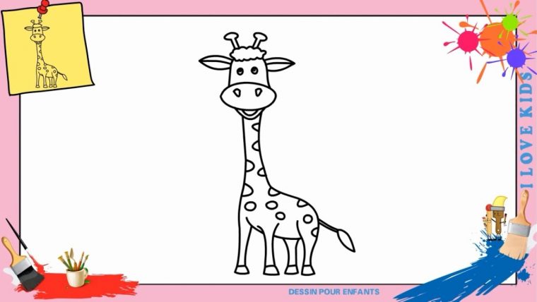 Dessin Girafe 3 Facile – Comment Dessiner Une Girafe à Comment Dessiner Un Diable Facilement