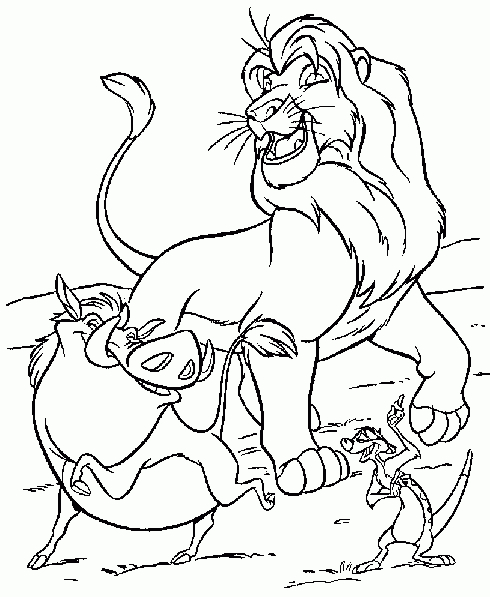 Dessin Le Roi Lion Simba à Coloriage Roi Lion À Imprimer