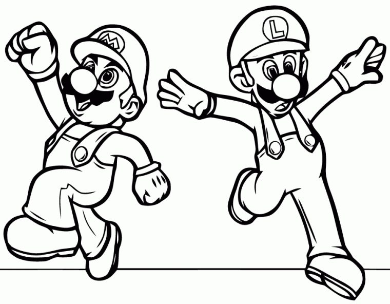 Dessin Mario Et Luigi Dream Team Bros encequiconcerne Dessin À Imprimer Mario