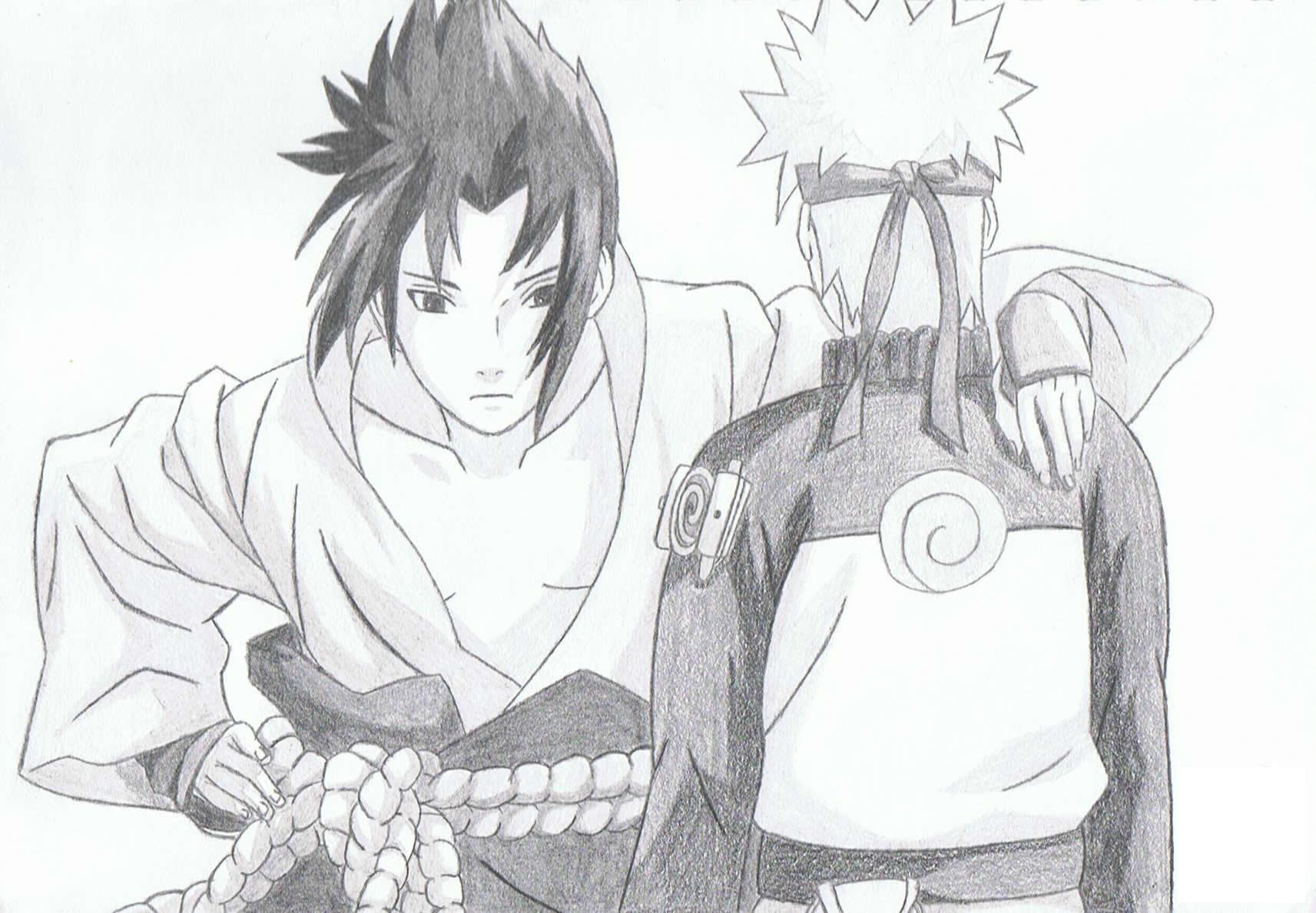 Dessin Naruto Et Sasuke concernant Coloriage Naruto Sasuke