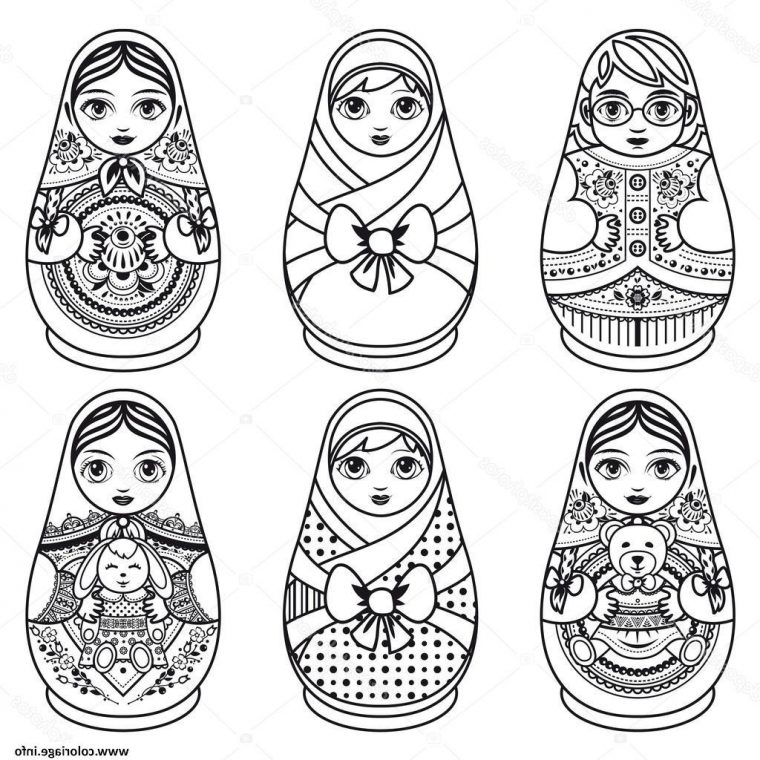 Dessin Poupee Russe Beau Images Coloriage Matryoshka à Coloriage Poupée Russe