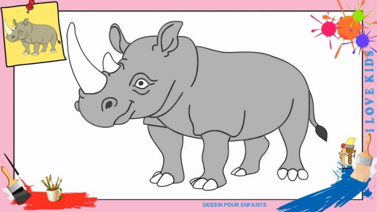 Dessin Rhinocéros – Comment Dessiner Un Rhinocéros à Dessin Enfant