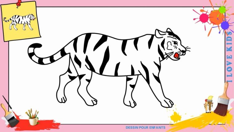 Dessin Tigre 3 Facile – Comment Dessiner Un Tigre destiné Image De Dessin A Dessiner