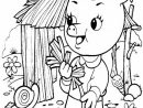 Dessin: Un Petit Cochon Construit Sa Maison En Paille dedans Dessin De Petite Maison