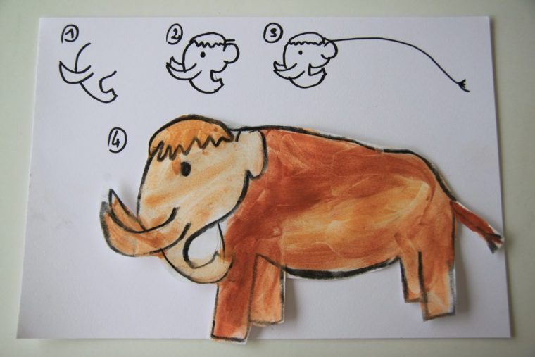 Dessiner Un Mammouth Apprendre À Dessiner Dessin Enfant pour Dessin De La Préhistoire A Imprimer