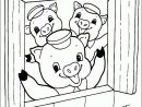 Dessins De Les 3 Petits Cochons À Colorier avec Dessin Des 3 Petit Cochon